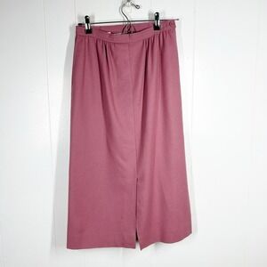 Vintage Miss Pendleton 100% Virgin Wool Pink Midi Skirt 8 *TINY FLAWS*